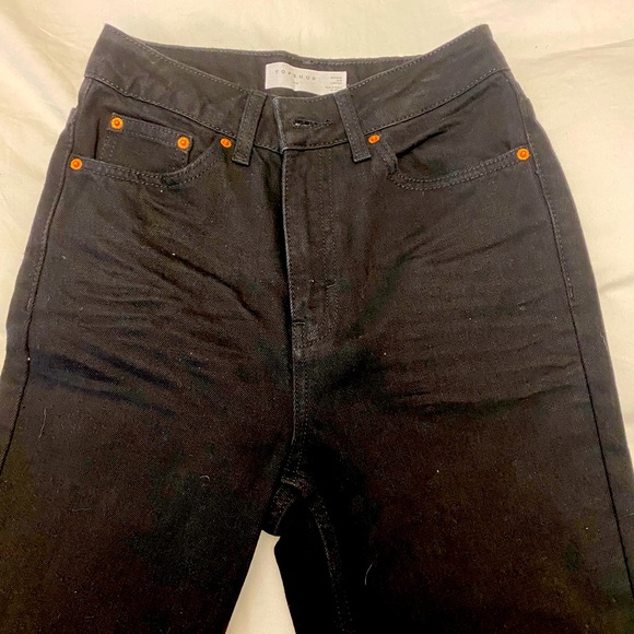 TOPSHOP black “MOM” jeans size 24 - Picture 4 of 6